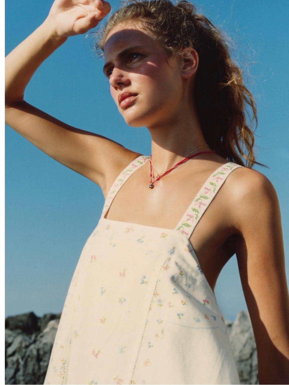 Zara Floral Embroidered top - Small